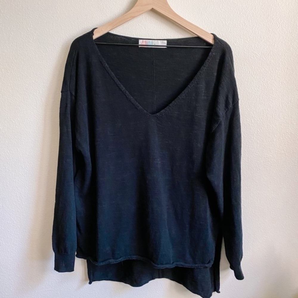 Free People Beach Oversized Sweater in Black
